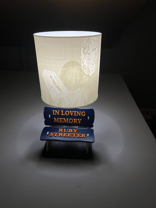 3D Mini Memorial Bench Lamp 3D Mini Memorial Bench Lamp
