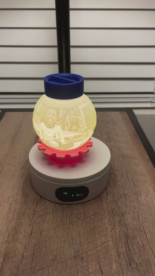 Personalized 3D Printed Lithophane Ornaments (Set of 2)