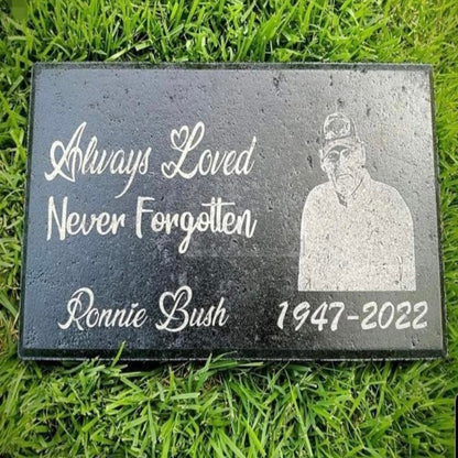 22x12 Inch Photo Engraved or Vinyl Wrapped Personalized Headstone Gravestone Memorial Marker